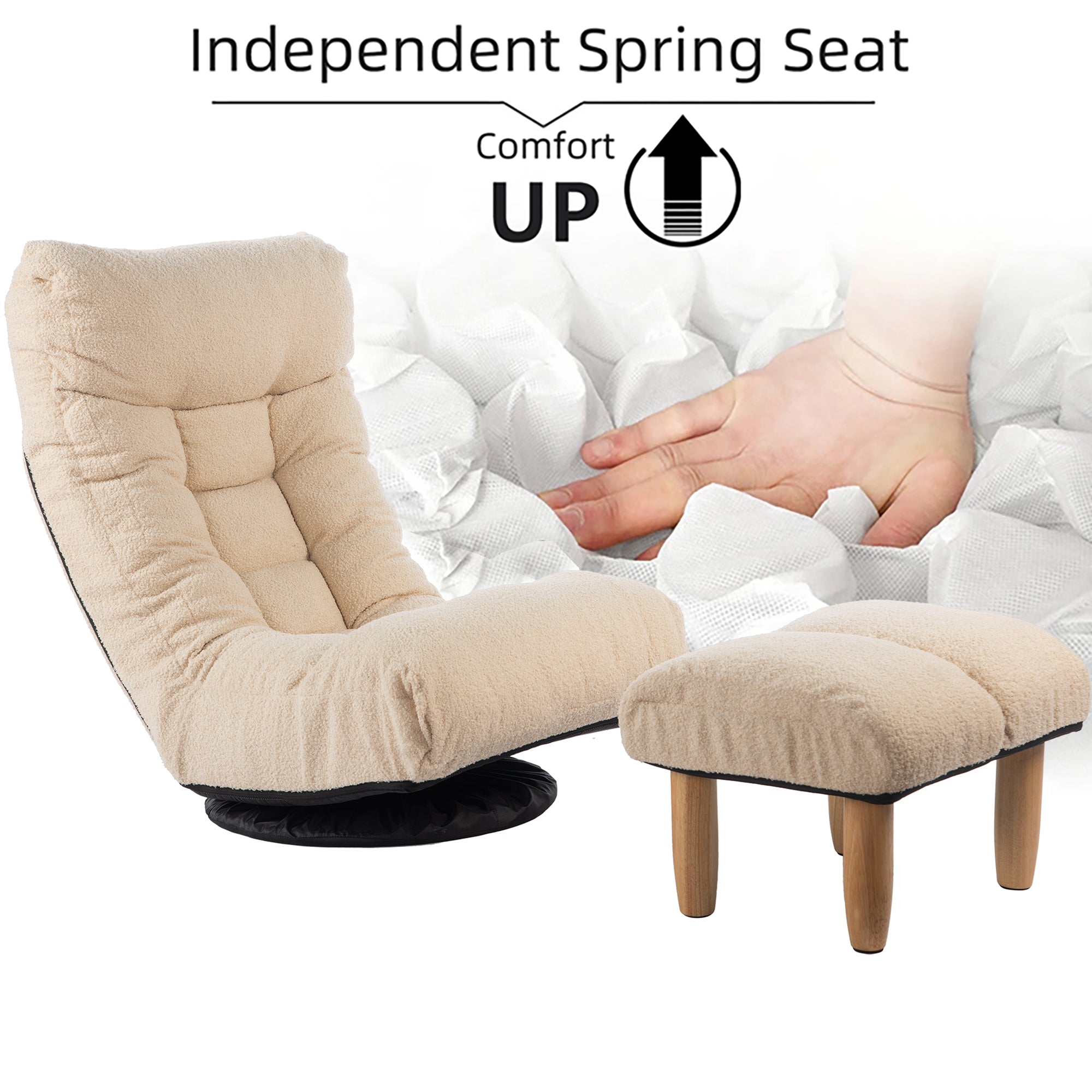Single Sofa Reclining Chair Japanese Chair Lazy Sofa Tatami Balcony Reclining Chair Leisure Sofa Adjustable Chair