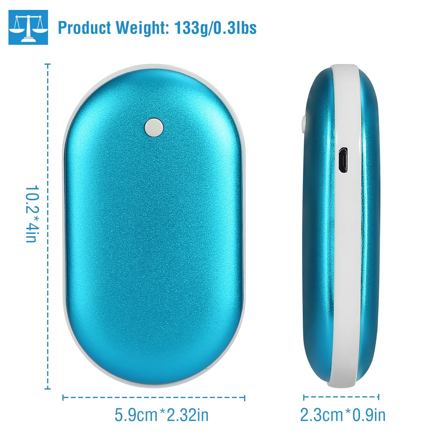 Rechargeable Pocket Warmer Double-Sided Heating Handwarmer