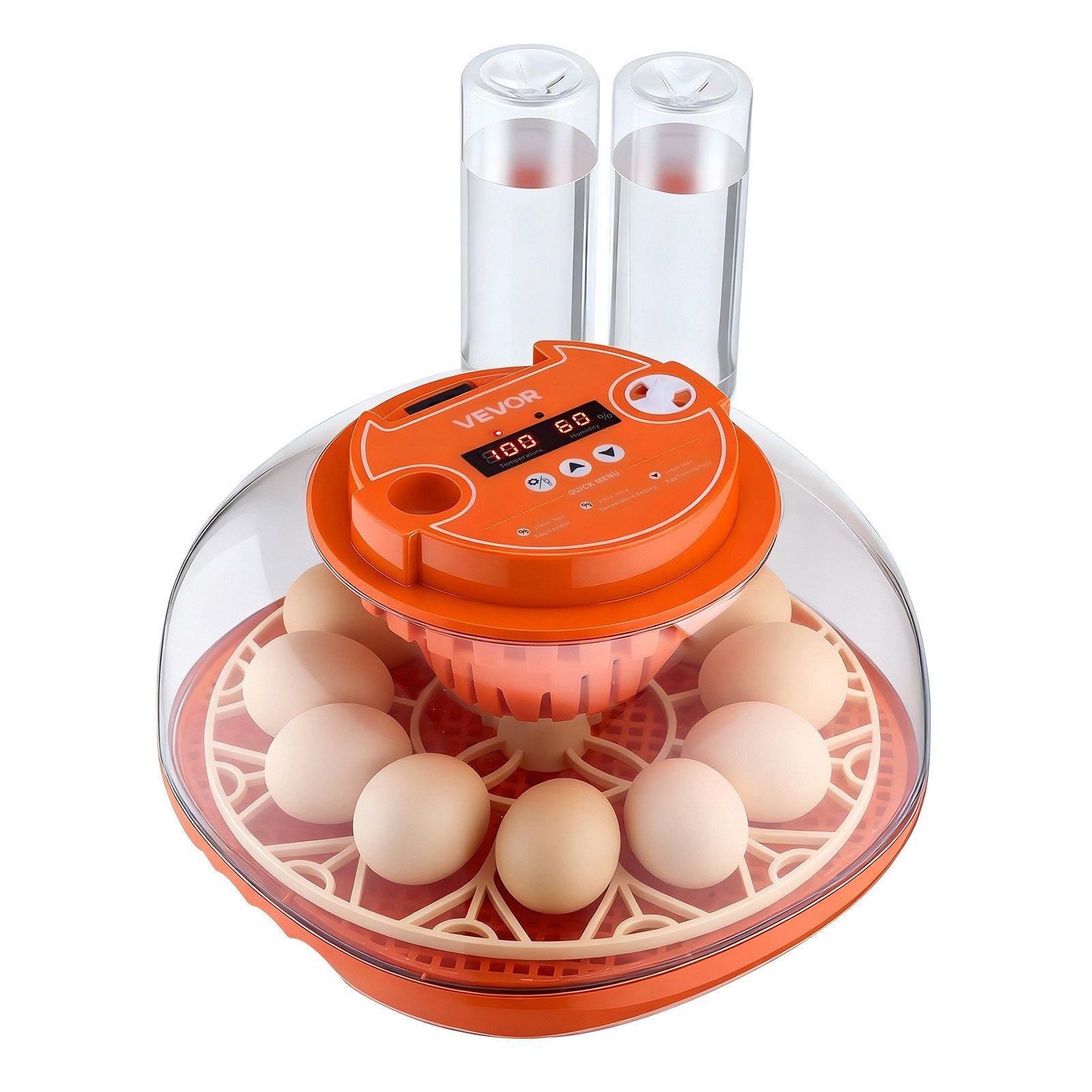 12 Egg Incubator with Automatic Turner, Digital Display & Auto Humidity Control