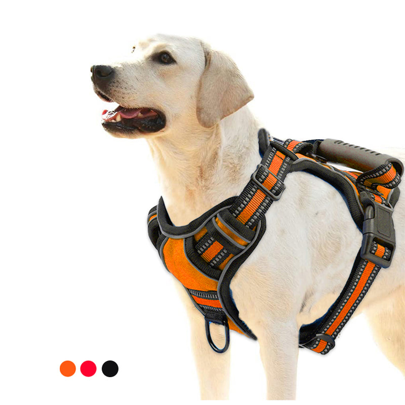 No-Pull Reflective Dog Harness Vest – Breathable & Adjustable