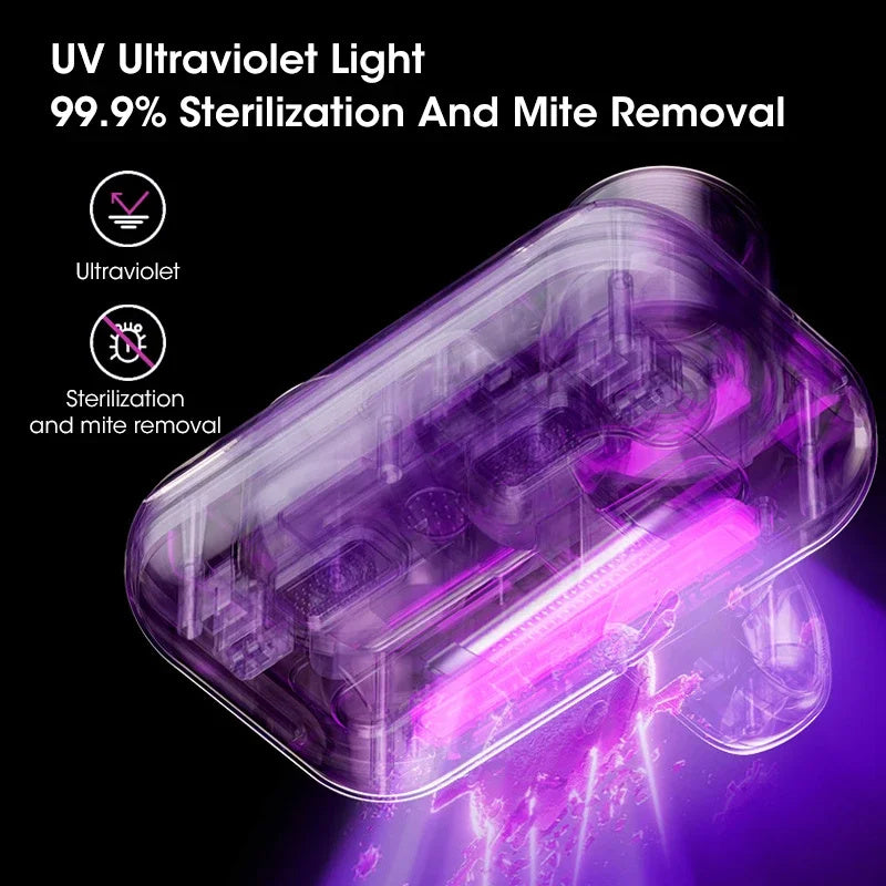 Vacuum Mite Remover Cordless Handheld Cleaner Powerful Suction