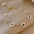 Pearl Flower Bracelet – Elegant All-Match Adjustable Chain for Women"