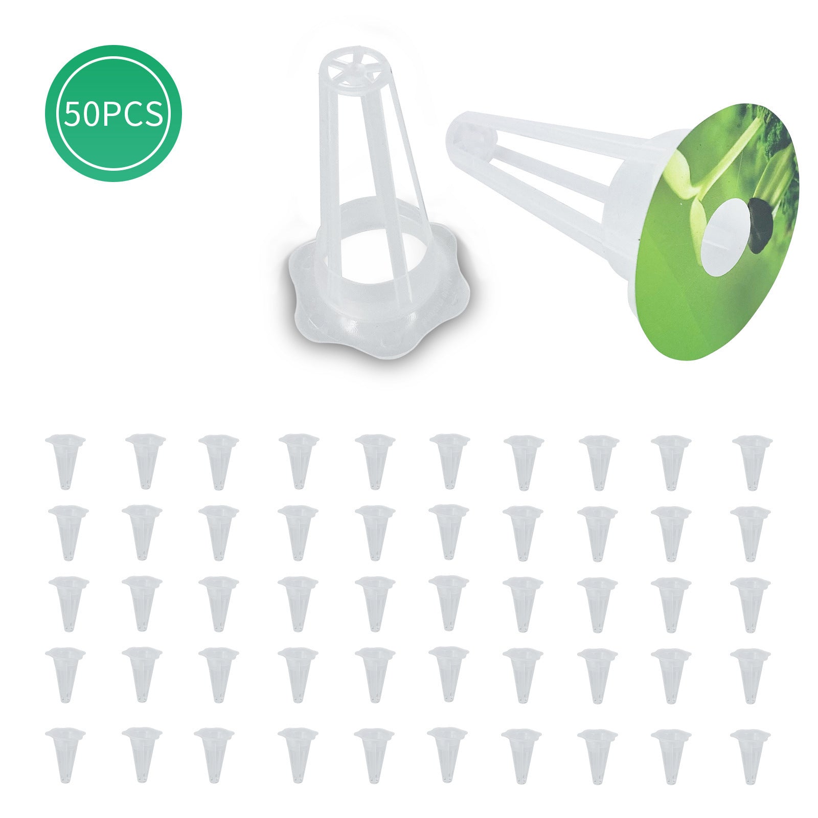Sheila Merchandise growing baskets for easy hydroponic gardening 50 pcs white plastic mesh cups