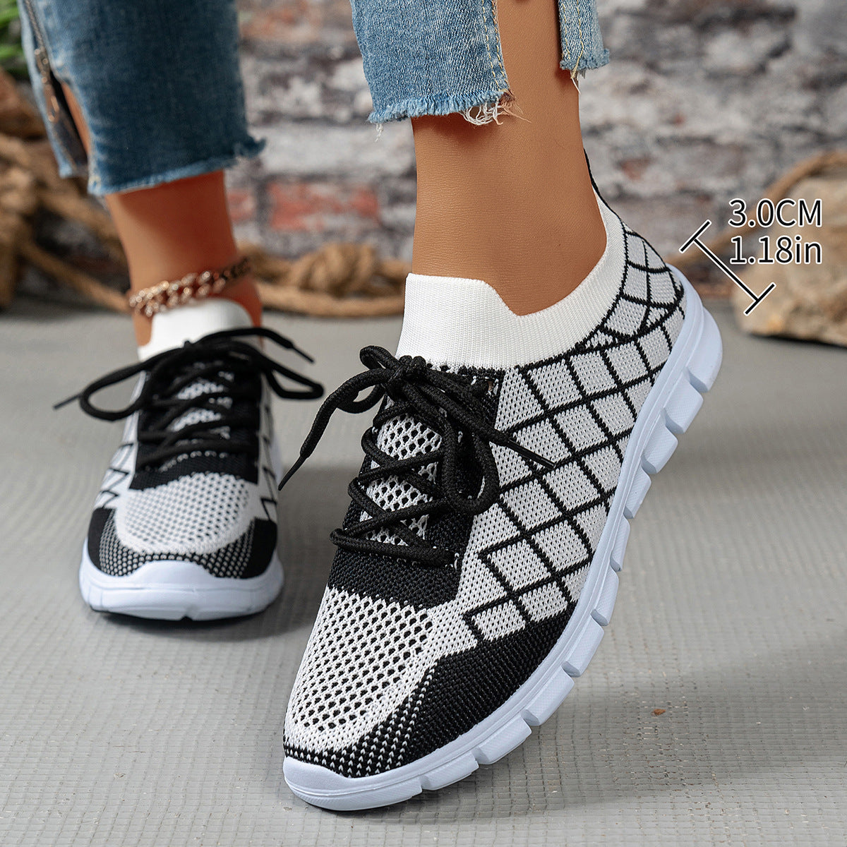 Breathable Mesh Sneakers – Women's Lightweight Casual Walking Shoes