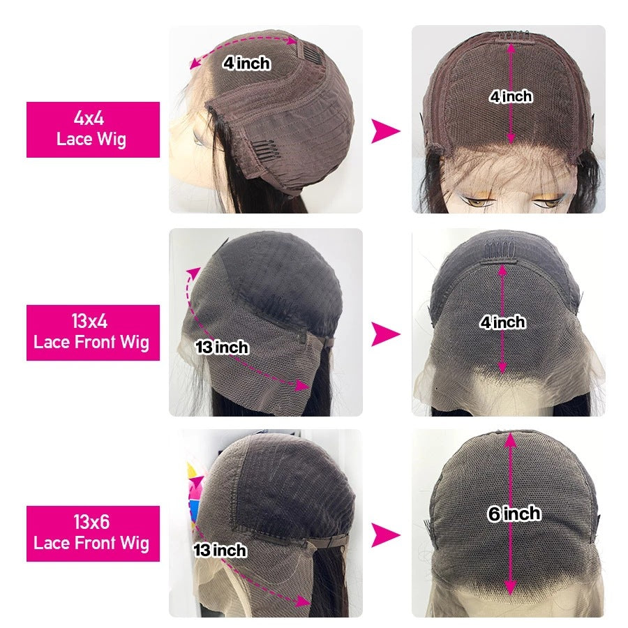 9A Real Human Hair Lace Front Wig - Straight Hair