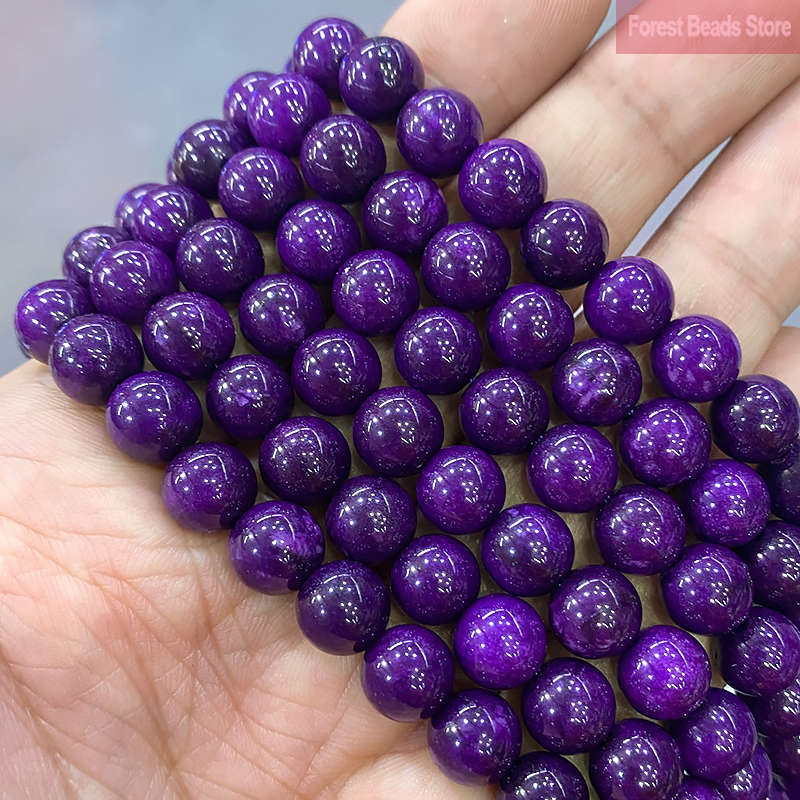 Natural Amethyst Mica Beads - Premium Loose Gemstone Beads for Jewelry Making