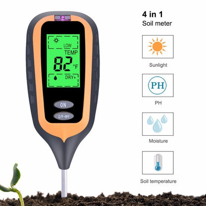 Sheila Merchandise garden soil tester kit 4 in 1 measuring sunlight pH moisture and soil temperature