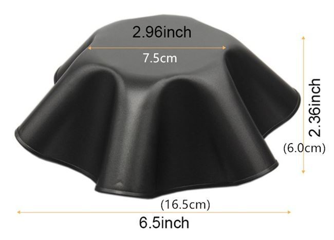 Healthy taco salad mold in black, ideal for creating crisp taco shell shapes with ease