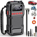 Sheila Merchandise heavy-duty tire inflator portable with digital display and multi-nozzle attachments for car, bike, and sports equipment