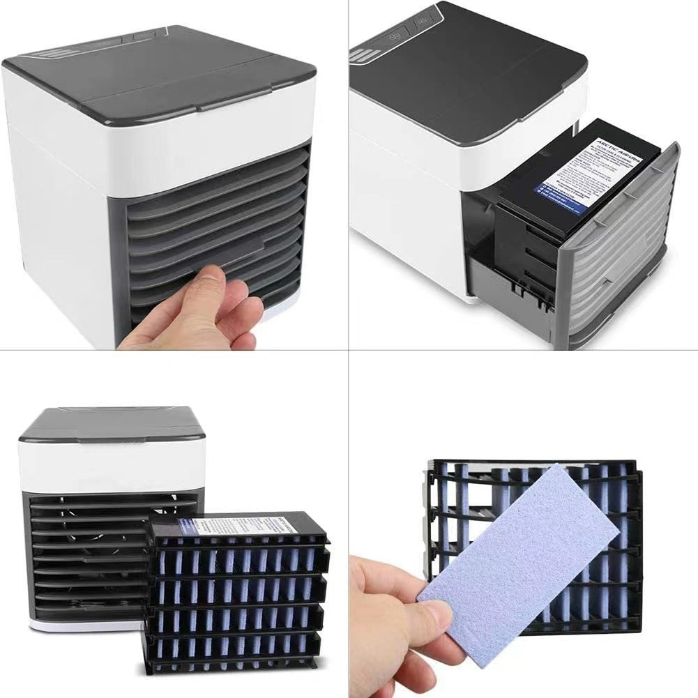 Sheila Merchandise portable air conditioner fan with removable filter and adjustable front vents for desktop use