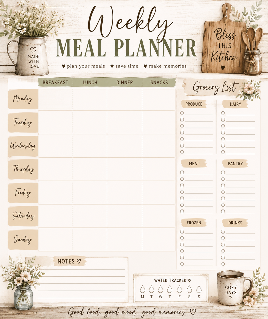 Weekly  meal planner