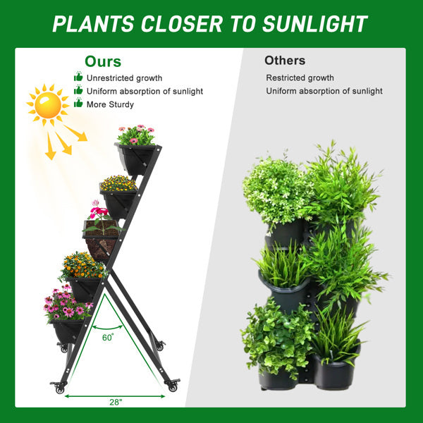 Sheila Merchandise stackable garden beds allowing plants to absorb more sunlight for unrestricted growth