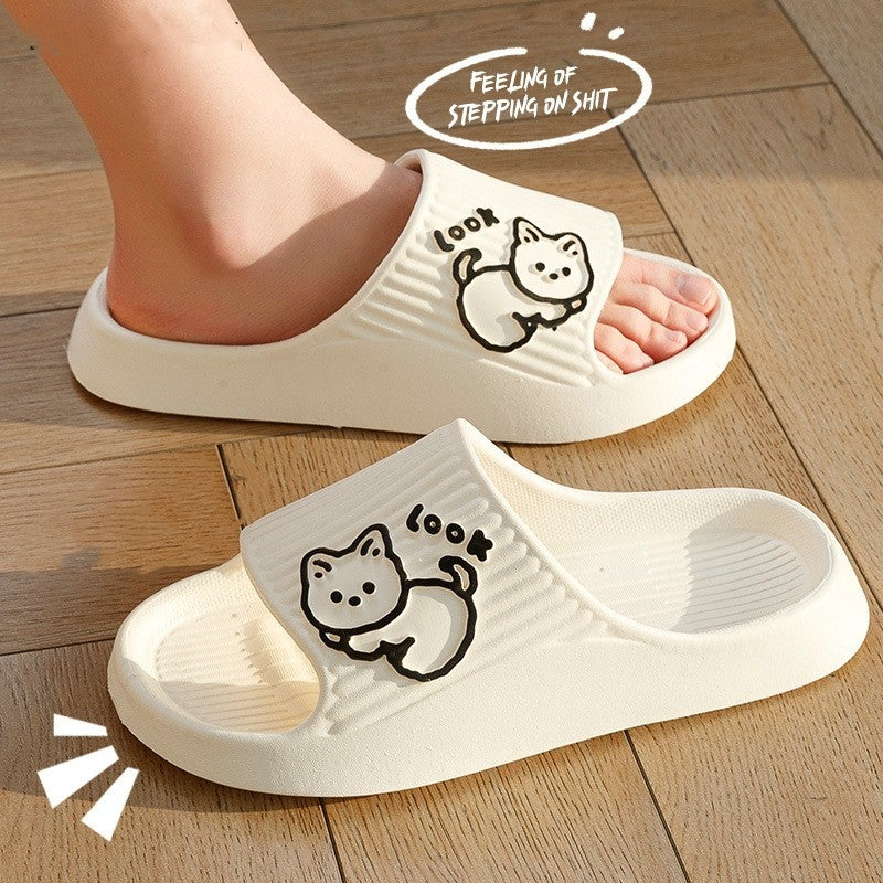Sheila Merchandise cute cat slippers for women summer home shoe featuring stylish non-slip footwear design