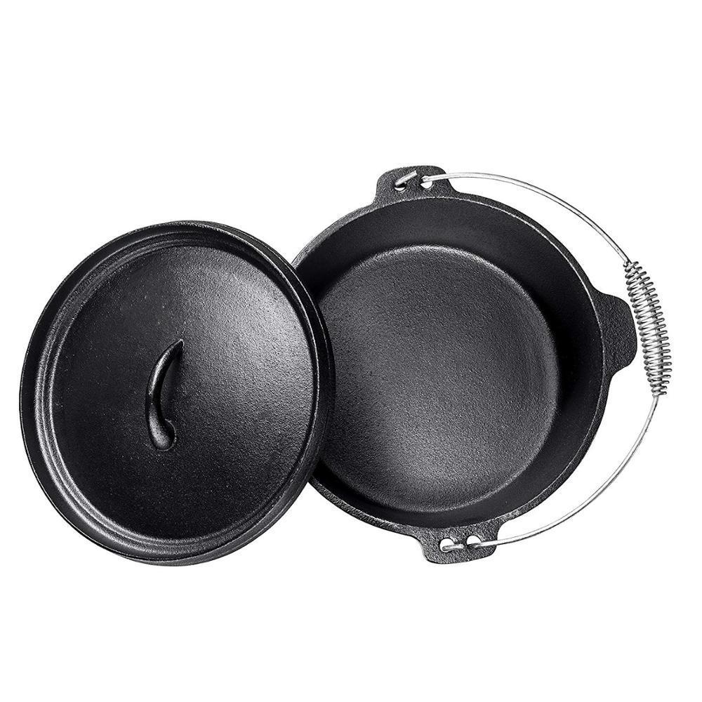 Sheila Merchandise cast iron oven camping set with lid and metal handle for outdoor cooking
