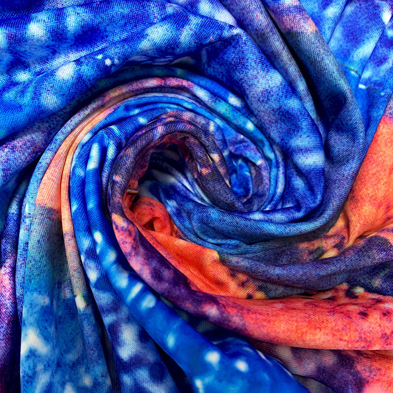 Close-up of colorful fabric pattern for casual sleeveless jumpsuit for women by Sheila Merchandise