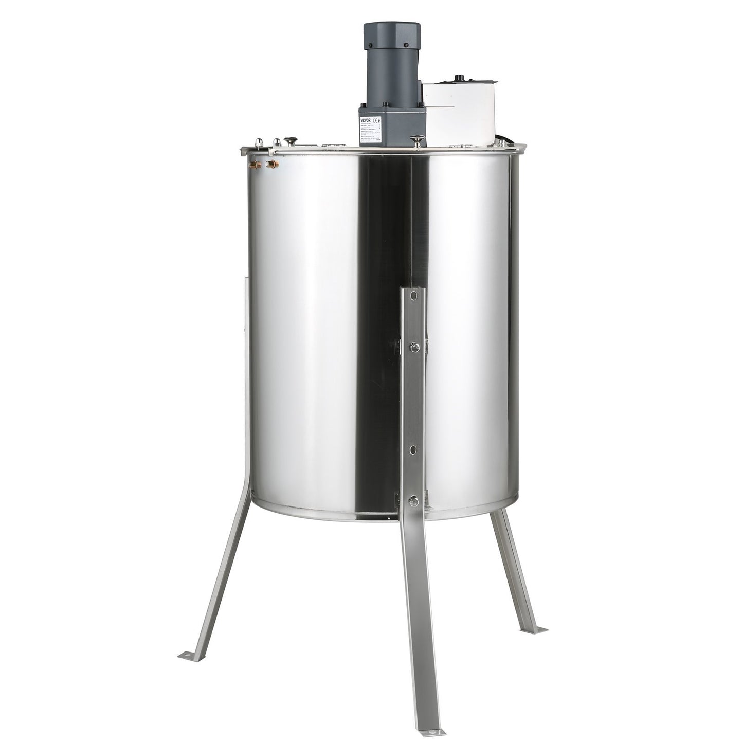 Sheila Merchandise stainless steel honey extractor with electric motor and sturdy tripod legs