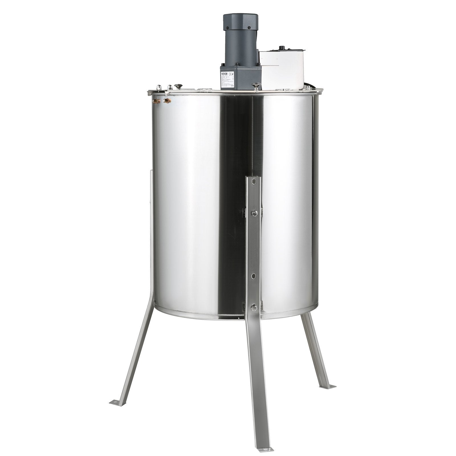 Sheila Merchandise stainless steel honey extractor with electric motor and sturdy tripod legs