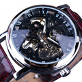 Sheila Merchandise luxury skeleton watch men's with classic mechanical design and leather strap