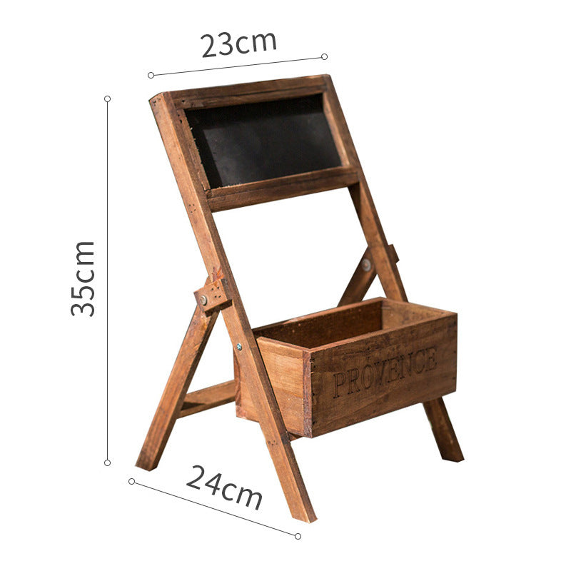 Sheila Merchandise wooden garden decoration planter with chalkboard and Provence engraving