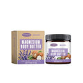 Sheila Merchandise magnesium body butter for stress relief with lavender scent in 4 oz jar and box
